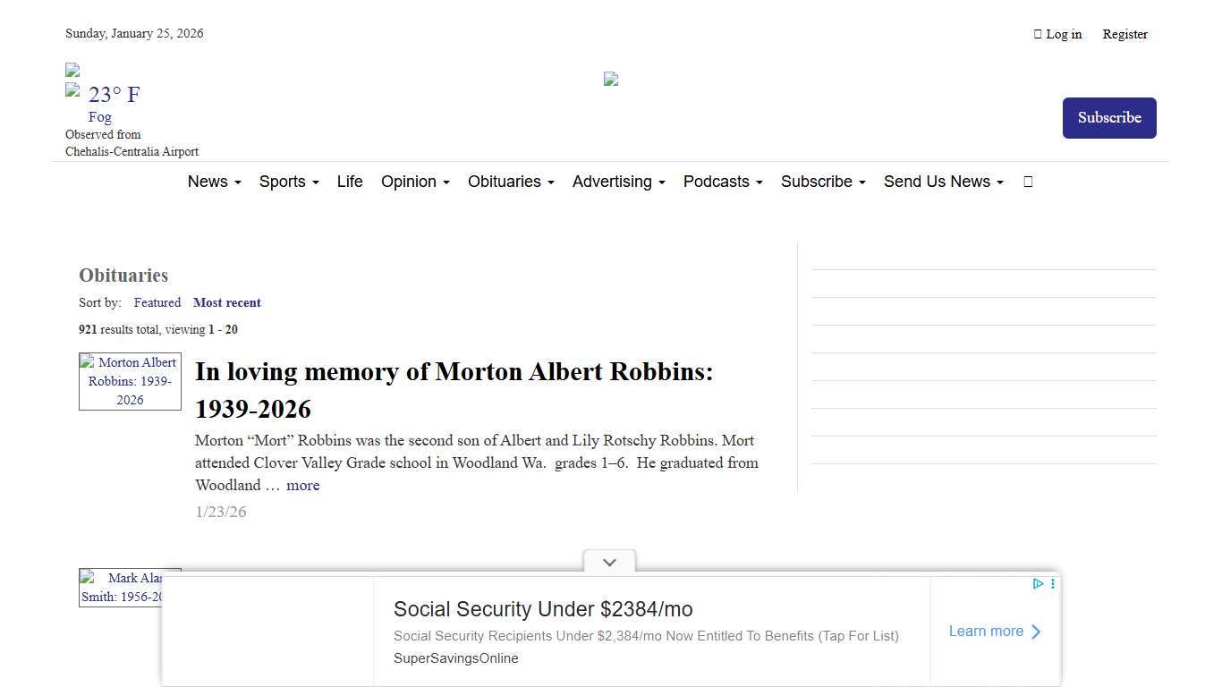 Obituaries The Daily Chronicle